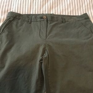 Gap “Broken In Straight” military green kakhis